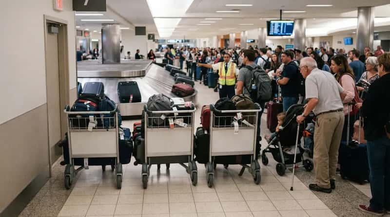 #15 - Parking a Wall of Luggage Carts Across the Entire Aisle (Image Credits: Gemini)