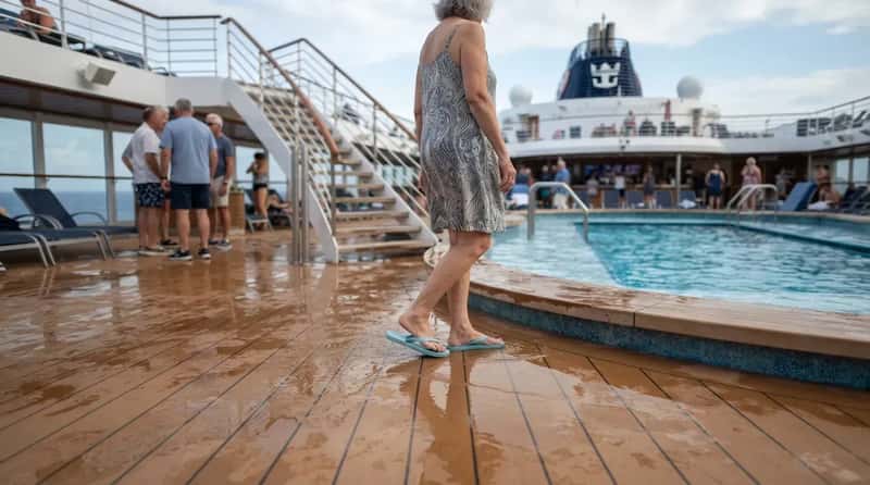 #15 - Flip-Flops on a Wet Pool Deck (Image Credits: Gemini)