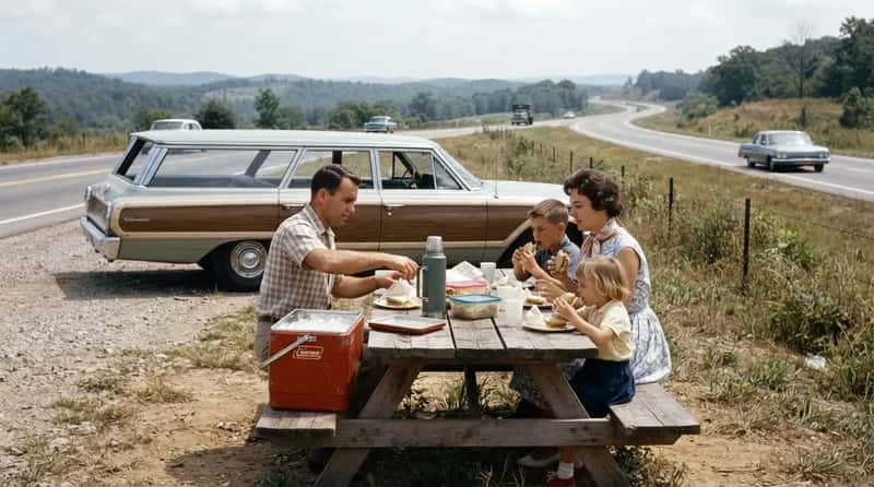 #7 - The Picnic Cooler and the Roadside Table That Replaced Restaurants (Image Credits: Gemini)