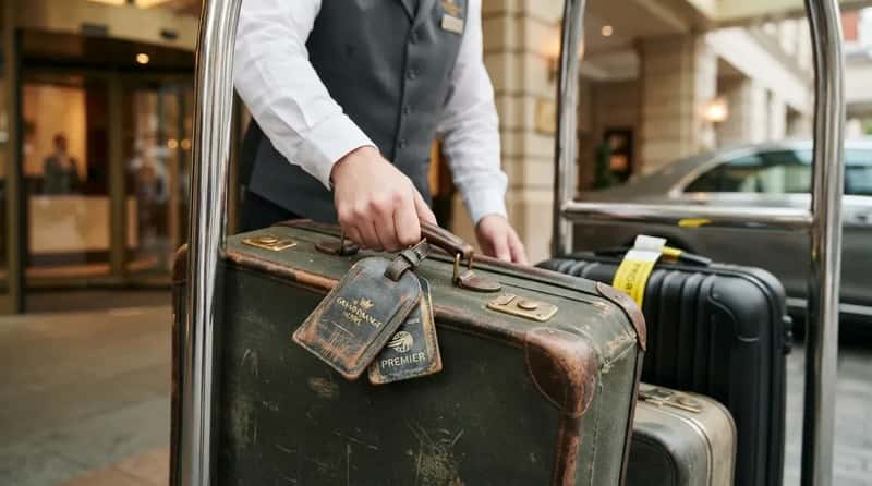 12. Luggage Tags From Other Hotels Spark Quiet Comparisons (Image Credits: Gemini)