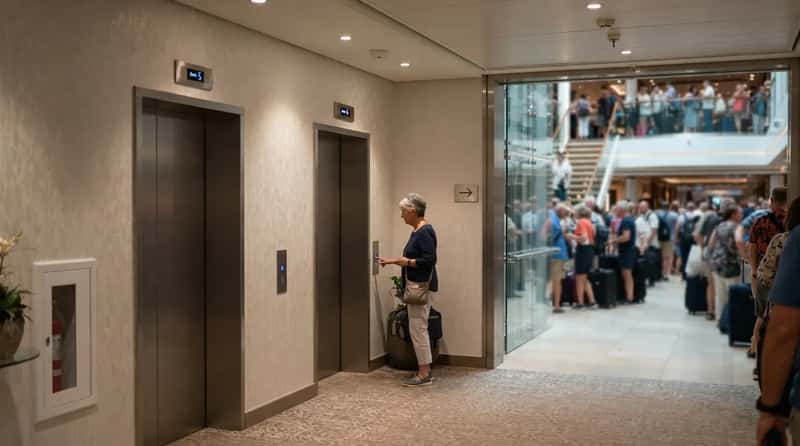 4 - They Know Exactly Which Elevator Bank Nobody Uses (Image Credits: Gemini)