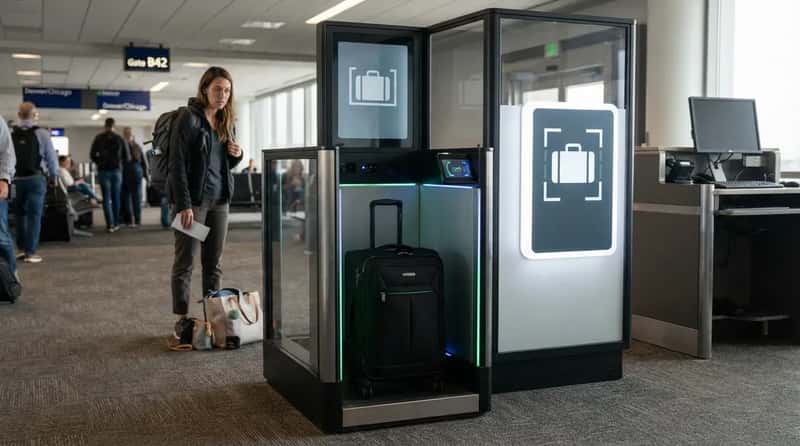 Airports Are Quietly Installing Robots to Measure Your Bag for You (Image Credits: Gemini)