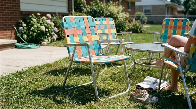 #27 - The Aluminum Folding Chair That Branded the Back of Your Legs (Image Credits: Gemini)