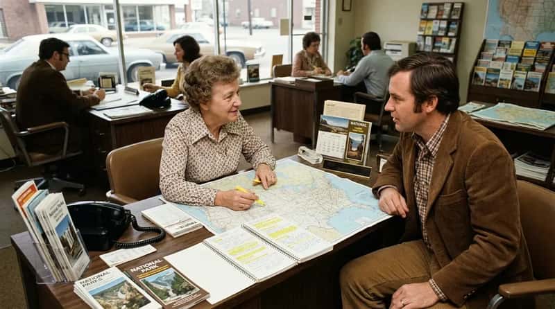 #2 - Planning the Entire Route at the AAA Office, In Person, Weeks Before the Trip (Image Credits: Gemini)
