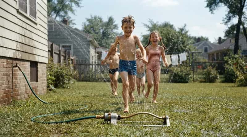 #5 - Sprinkler Afternoons That Cost Nothing and Lasted All Day (Image Credits: Gemini)
