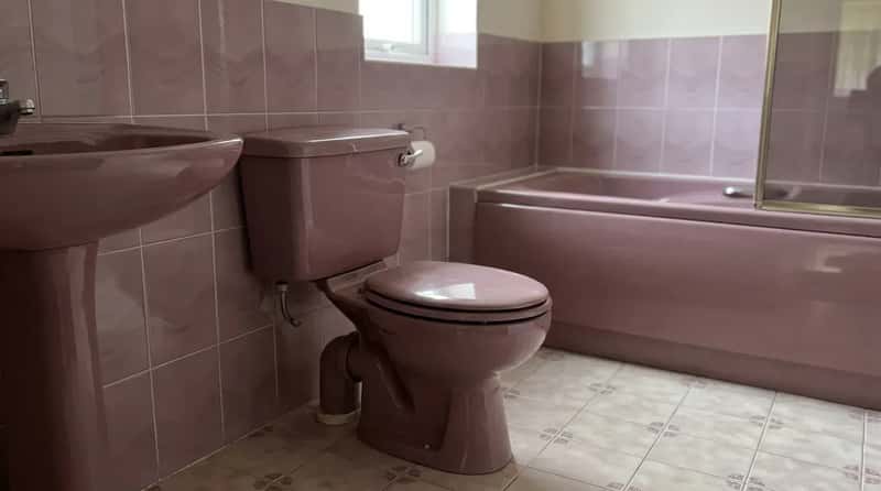 #22 - Colored Toilets, Tubs, and Sinks in Matching Sets (Image Credits: Gemini)