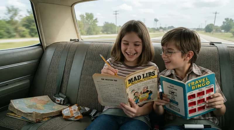 #6 - Mad Libs and Travel Bingo Books Kept the Backseat Sane (Image Credits: Gemini)