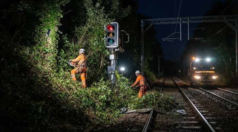 #7 - Vegetation Crews Quietly Clear the Line So Signals Stay Visible (Image Credits: Gemini)
