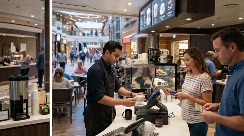 #14 - The $5 Specialty Coffee While Drip Coffee Flows Free Upstairs (Image Credits: Gemini)