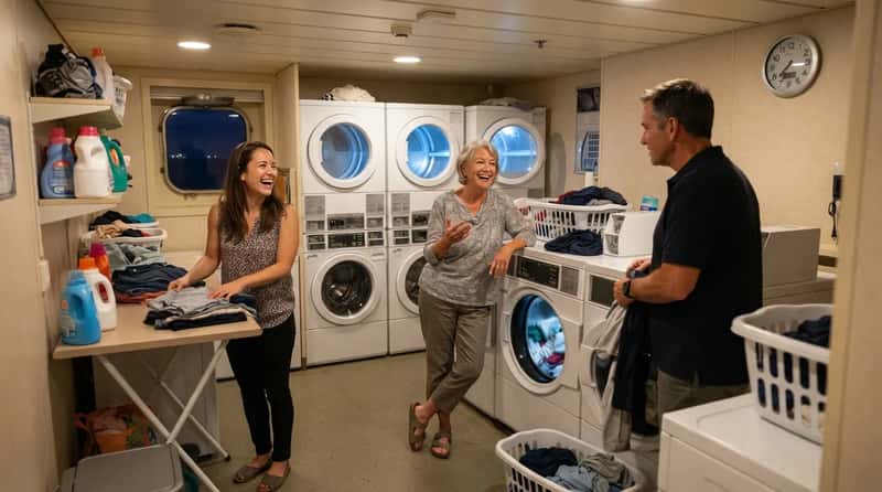 #1 - The Laundry Room Becomes the Real Social Heart of Long Sailings (Image Credits: Gemini)