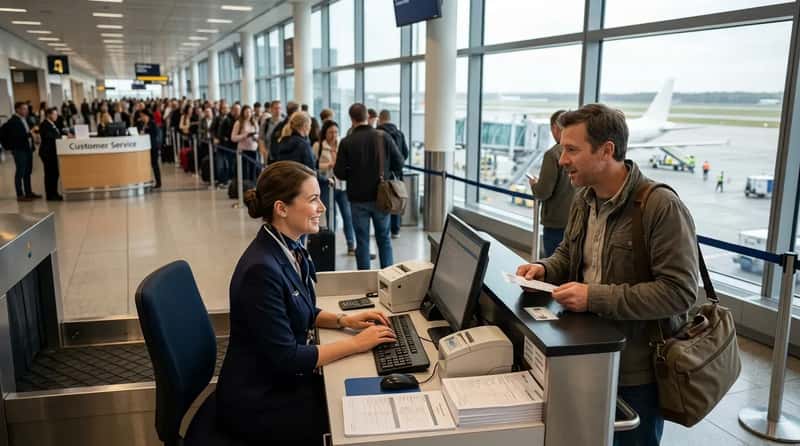 #5 - They'll Rebook You on the Spot Instead of the Customer Service Line (Image Credits: Gemini)
