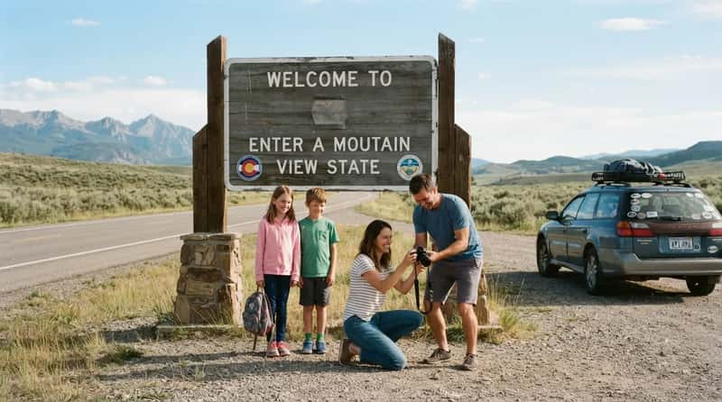#2 - The Photo at Every State Line Welcome Sign (Image Credits: Gemini)