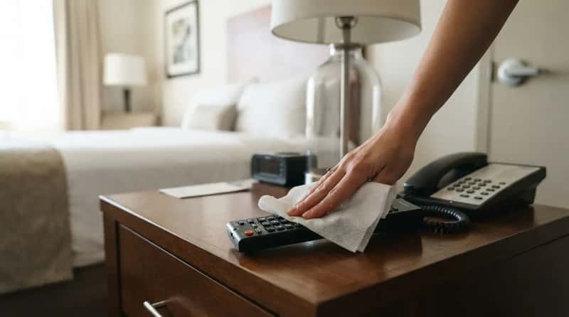#4 - They Wipe Down the Five Highest-Touch Surfaces Immediately (Image Credits: Gemini)