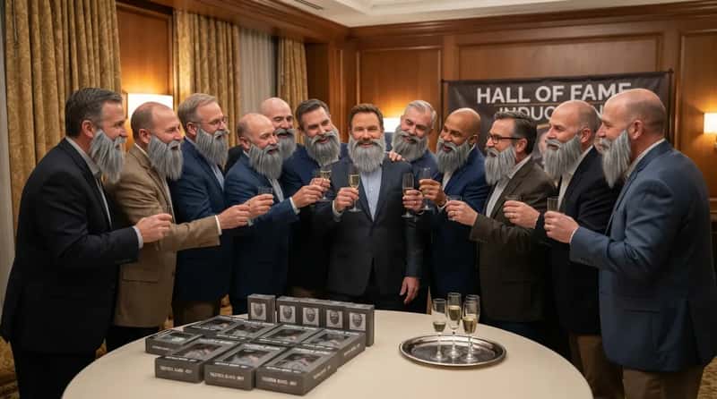 #17 - Twelve Fake Gray Beards for a Hall of Fame Induction (Image Credits: Gemini)