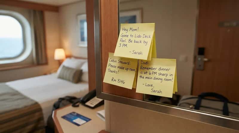 #13 - Sticky Notes for Cabin Communication (Image Credits: Gemini)
