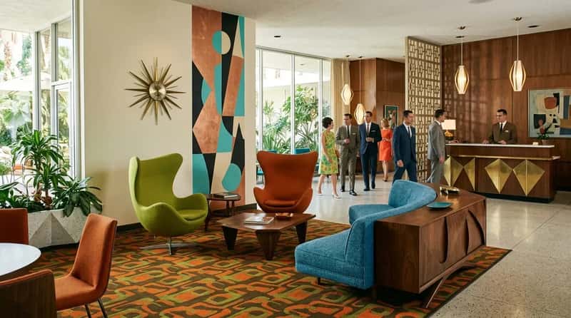 #5 - Mid-Century Modern Hotel Interior Design as a True Design Statement (Image Credits: Gemini)