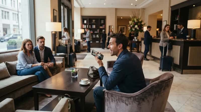 #9 - Taking Loud Video Calls in Shared Hotel Spaces (Image Credits: Gemini)