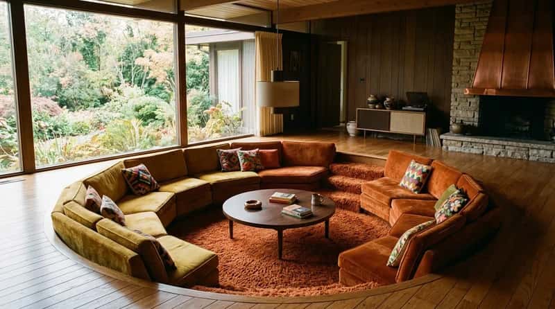 #7 - The Sunken Living Room (Conversation Pit) (Image Credits: Gemini)