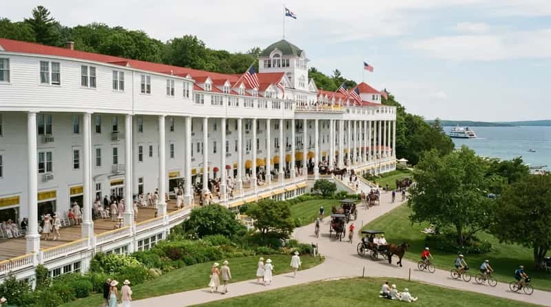 #13 - Mackinac's Grand Hotel Has the Porch, but Getting There Is the Real Trip (Image Credits: Gemini)