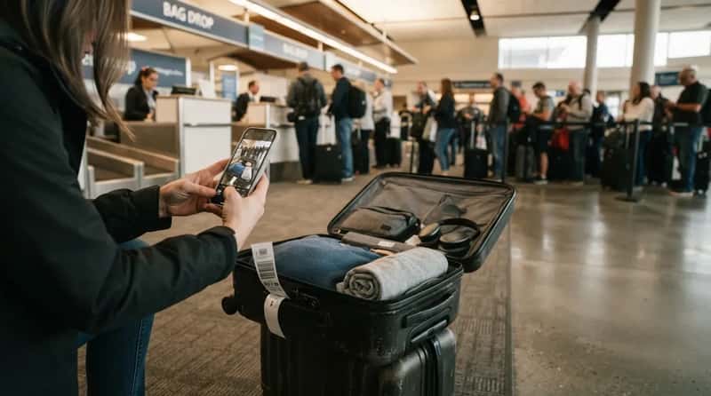 #10 - Photographing the Suitcase Before It's Checked (Image Credits: Gemini)