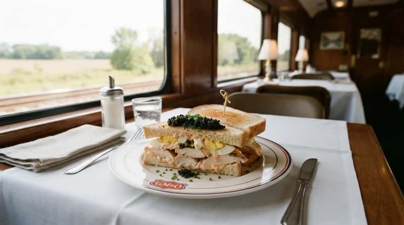 #17 - Gulf, Mobile & Ohio's Caviar Chicken Sandwich Was Pure Excess (Image Credits: Gemini)