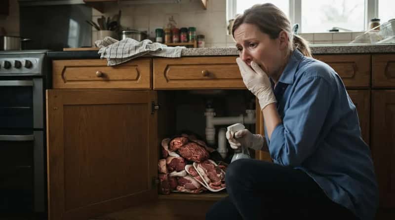 #3 - The Raw Meat Stuffed Into the Kitchen Cabinets (Image Credits: Gemini)