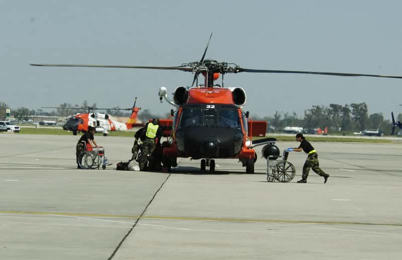 #4 - Requesting an Aisle Wheelchair Boards You Before First Class (This image is from the FEMA Photo Library (obsolete as of 2019).An archived copy may be found at the Wayback Machine (note: link may be permanently dead, as not all photos were backed up in this way).If the FEMA link is permanently dead, the photo can be found at NARA Access to Archival Databases (only works if photo was taken between 1989 and October 2004), or at City-data.com., Public domain)