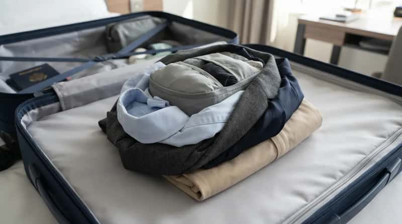 #4 - The Bundle Wrap: Wrapping Clothes Around a Core Instead of Rolling Them Flat (Image Credits: Gemini)