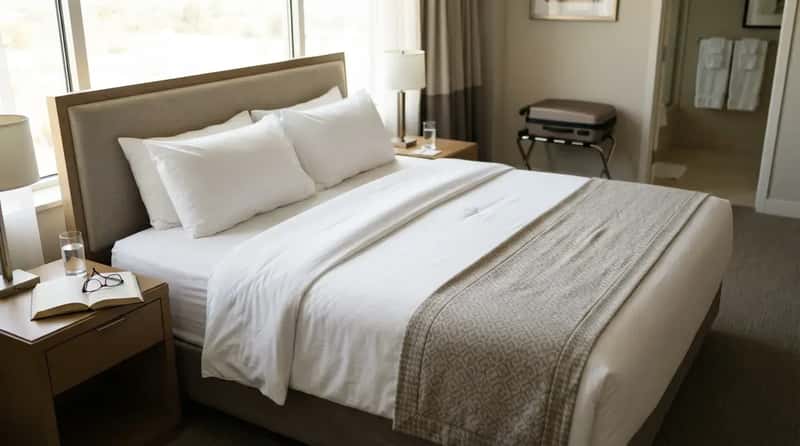 9. A Bed That Barely Looks Slept In (Image Credits: Gemini)