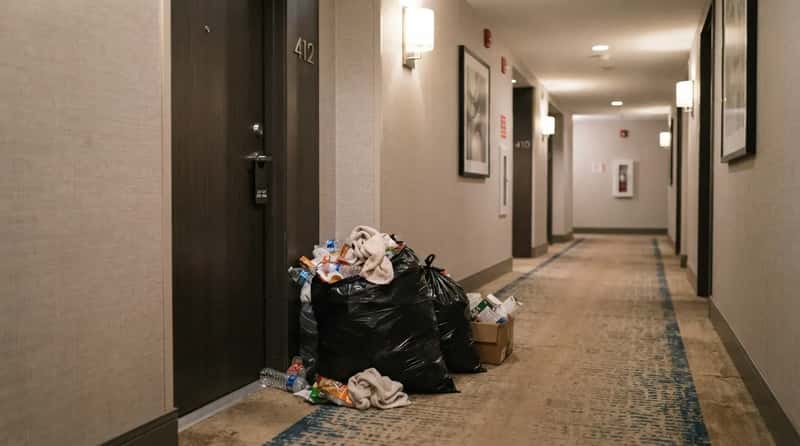 #17 - Piling Garbage Outside the Door Instead of Using the Bin (Image Credits: Gemini)