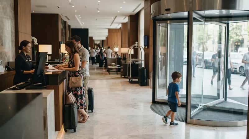 #3 - Letting Kids Wander the Lobby While Parents Check In (Image Credits: Gemini)
