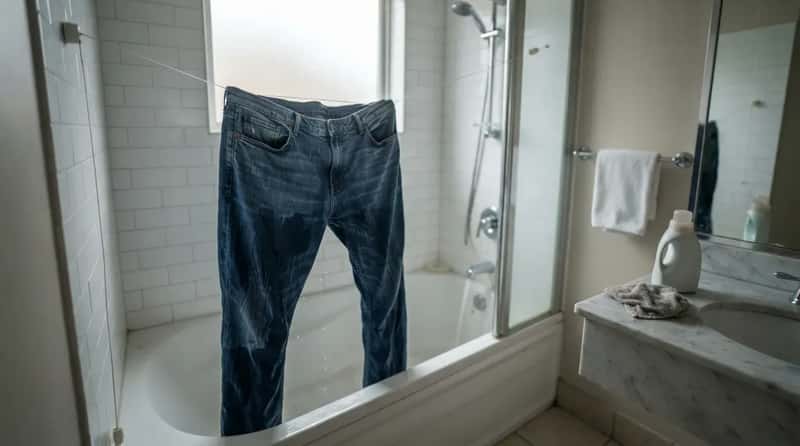 #10 - Heavy Cotton Jeans That Never Dried in a Hotel Sink (Image Credits: Gemini)