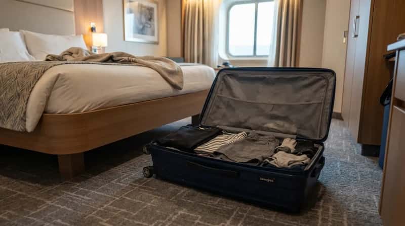 #20 - They Turn the Empty Suitcase Into an Instant Laundry Sorter (Image Credits: Gemini)