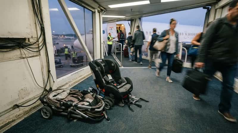 #12 - Gate-Checking a Stroller or Car Seat Without Wrapping It (Image Credits: Gemini)