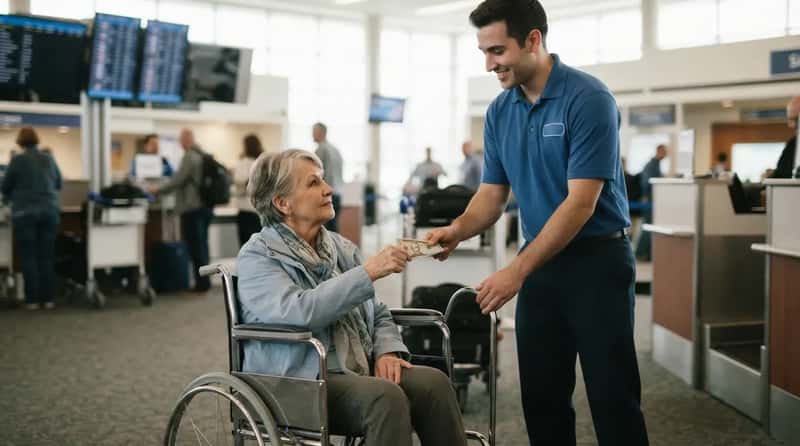 14. They Tip the Wheelchair Attendant Before Anyone Even Asks (Image Credits: Gemini)