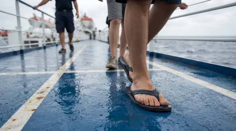 #15 - The Wrong Shoes Are the Real Reason People Slip on Deck (Image Credits: Gemini)