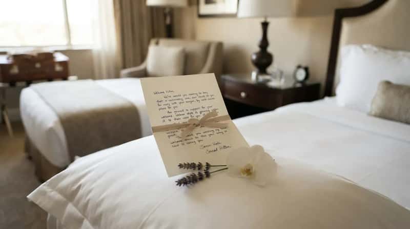#18 - A Handwritten Note Is Waiting Before You Even Unpack (Image Credits: Gemini)