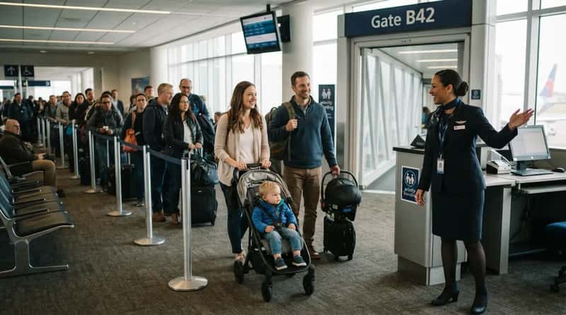 #15 - Asking for Priority Boarding With a Stroller or Car Seat (Image Credits: Gemini)