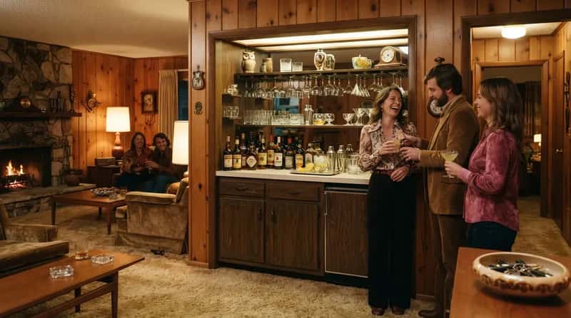 #12 - Built-In Home Bars Turned Living Rooms Into Instant Parties (Image Credits: Gemini)