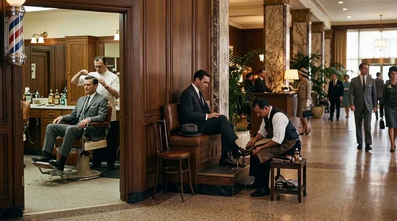 #13 - The Hotel Lobby Barbershop and Shoe-Shine Stand (Image Credits: Gemini)