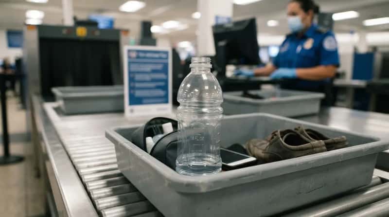 #17 - Packing an "Almost Empty" Oversized Water Bottle (Image Credits: Gemini)