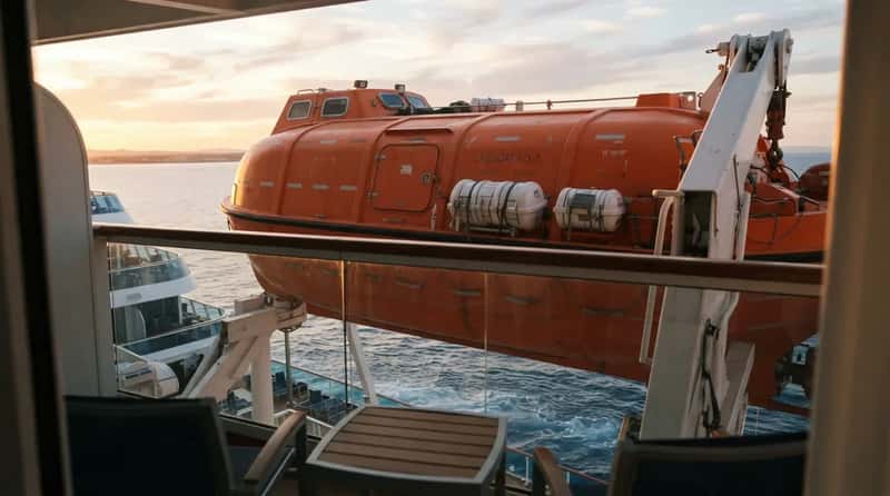 #7 - The "Balcony" That Mostly Shows You a Giant Orange Lifeboat (Image Credits: Gemini)
