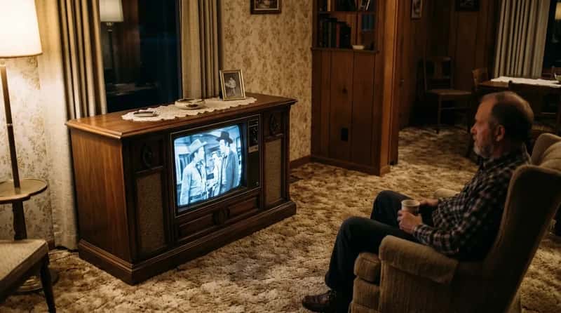 #28 - The Console Television as Living Room Furniture (Image Credits: Gemini)
