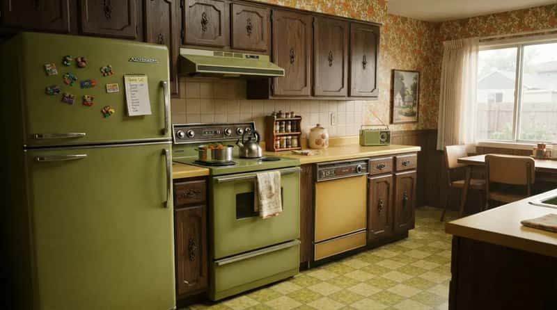 #20 - Avocado Green and Harvest Gold Appliances Everywhere (Image Credits: Gemini)