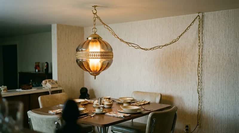 #23 - The Swag Lamp Hanging From a Hook on a Fully Visible Chain (Image Credits: Gemini)