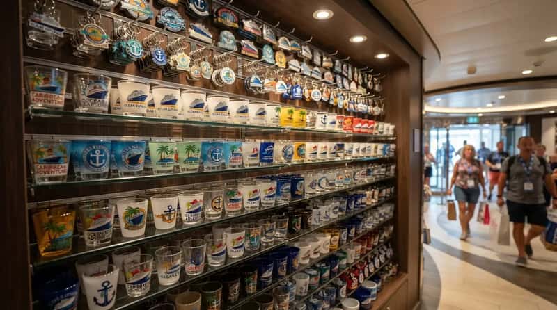 #28 - The Ship Logo Shot Glass Wall (Image Credits: Gemini)