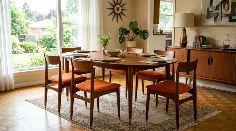 #15 - The Teak Dining Set With Tapered Legs That Barely Touched the Floor (Image Credits: Gemini)