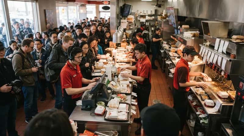 #6 - Fast Food Was Never Built for 50 Hungry People at Once (Image Credits: Gemini)