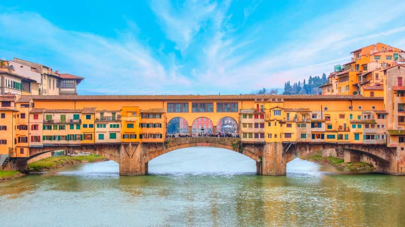 Bridge of Ponte Vecchio on the river Arno - Florence, Italy