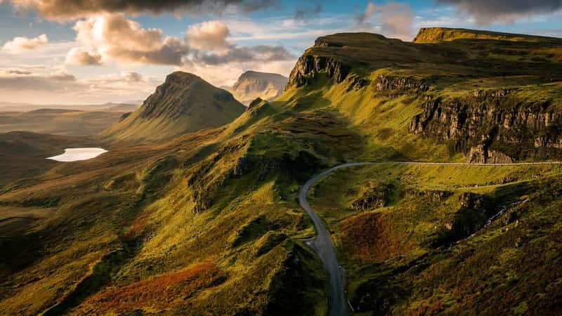 Beautiful dramatic view of the Quiraing at sunrise
